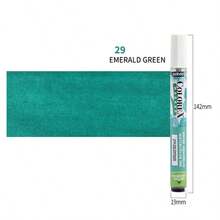 1 支 Pebeo 丙烯马克笔 1.2 毫米涂鸦防水高光笔非水溶性丙烯马克笔和 1 支 Pebeo 水彩马克笔，配有水溶性软头彩色刷，适用于学校用品，返校