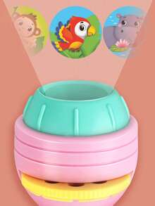 1 Set Children Projector Flashlight Toy, Slide Projector Flashlight, Educational & Entertaining, Projection Lights, Pattern Projection, Interactive Learning, Quick Pattern Change By Rotating Slides, Random Colors & Contents - Multicolor - View 6