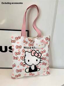 Sanrio 1 pieza Bolso de lona de Sanrio, bolso de hombro versátil, de alta calidad, gran capacidad, adecuado para la escuela, el trabajo y el uso diario, sin accesorios