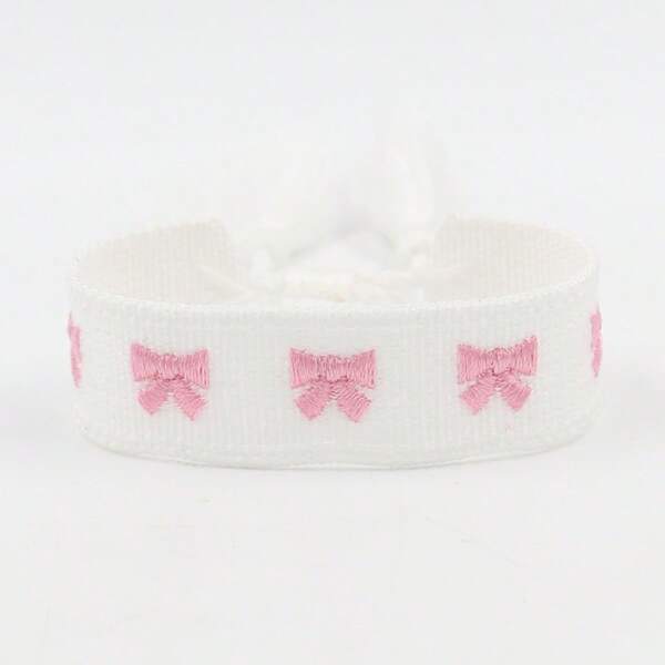 1pc Embroidered Bow Handmade Braided Bohemian Style Fashion Bracelet, Suitable For Family, Friends, Students, Holiday Gifts, Party, Travel, Daily Wear