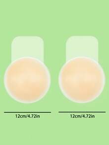 2pcs/1 Pair (Extra Large 12cm/4.72in Diameter) Silicone Breast Lift Adhesive Nipple Cover Boob Pads, Summer Breathable Strong Adhesive Reusable Invisible Bra
