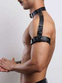 Fashionable Men's Armband, Adjustable Gothic Style Arm Band, Clothing Accessory Halloween Accessories, Halloween Costumes Autumn-Winter Accessories Halloween Costume,Suitable For Teens, Youth,Men,Casual, Outdoor, Athletic, Vacation, Graduation Gifts, Birthday, Daily Wear For Going Out Outfit Wedding Party And For Gift Halloween Costume