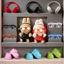 1pc Shoe Accessories Matching For Labubu Generation 1 & 2 Sneakers, Doll Shoes, Lina Doll Shoes And Eye Doll Figurine Accessories, Glasses, Sunglasses, Photography Props, Headphones