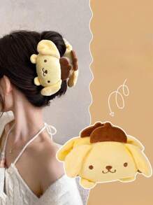 Sanrio 1/2 pezzi Fermagli per capelli a forma di farfalla in velluto con fiocco, motivo a stampa coordinato, taglia media, i migliori regali per la Festa di San Valentino, con Hello Kitty, Melody e Kuromi