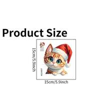 Samoprzylepna dekoracyjna naklejka na przełącznik, uroczy świąteczny wzór z kotem, wodoodporna do sypialni, salonu, dekoracja ścienna, transgraniczna