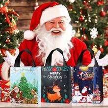 8/16/32pcs Christmas Gift Bags With Gift Tags, Large Reusable Shopping Bags With Santa Claus, Christmas Tree, Snowman, "Merry Christmas" Patterns, Suitable For Christmas Party, Christmas Surprise - Multicolor - View 8