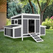 mteryoing Home Wooden Chicken Co Op, 54.41" X 34.49" X 34.05" Chicken Co Op For 4-6 Chickens, With 2 Sides Large Nesting Boxes, Outdoor Poultry Cage Rabbit Cage With Ramps & Tray - 54.41" X 34.49" X 34.05" - View 9