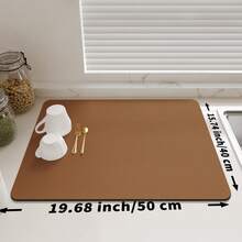 1 件纯色滴干垫，防滑吸水耐磨咖啡机垫，柔软硅藻土排水垫，排水垫，咖啡垫，酒吧餐厅垫，宠物垫，餐具垫，浴室垫，餐桌装饰台面垫，家庭厨房用品