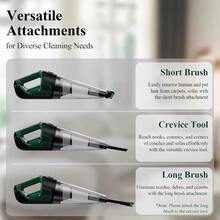 TEODVHandheld Vacuum Cordless Strong Suction Car Vacuum Cleaner With LED Light Long Runtime Hand Vacuum Cordless Rechargeable Hand Held Vac With Charging Base For Home Car Pet Office Car Accessories