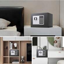 4.6L Digital Steel Safe Electronic Security Home Office Money Cash Safe With Key - Black - View 3