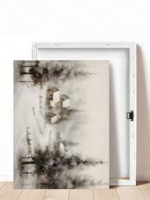 1 pieza Impresión de granja de estilo campestre invernal, arte de pared de paisaje nevado vintage de árboles de pino, arte de pared de paisaje rústico neutral de Navidad, arte de pared invernal, decoración de pared de árbol de Navidad vintage, arte de pared en lienzo, decoración navideña, arte de pared navideño, decoración de dormitorio, decoración de sala de estar