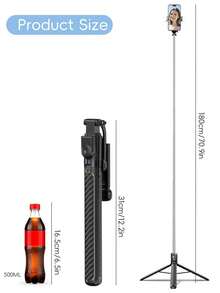 1.8m Wireless Bluetooth Selfie Stick Tripod With Adjustable LED Fill Light, Multi-Function Remote Control, 360° Rotatable Phone Holder, Suitable For Party Photography, Indoor Live Streaming - Multicolor - View 10