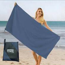 1pc Super Absorbent, Quick Drying Microfiber Travel Towel, Ultra Soft Compact Fast Drying Beach Towel, Suitable For Swimming, Beach, Fitness, Hiking, Yoga, Travel, Sports Backpack, Hand Towel/Gym Towel/Face Towel/Beach Towel - View 1