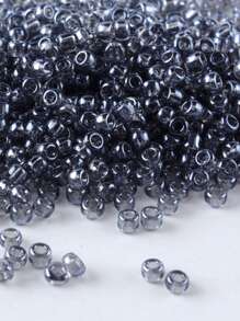 GO2CJBEADS 10 جرام متعدد الألوان حبيبات زجاجية دائرية بقطر 2 مم بخط فضي للاستخدام في صناعة الأساور DIY