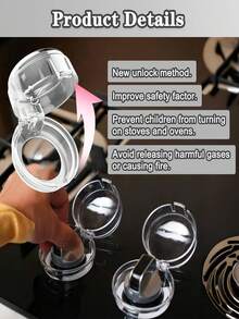 Stove Knob Covers, Gas Stove Knob Locks With Adhesive Universal Size Oven Knob Covers For Child Protection Gas Stove Knob Covers Baby Pet Child Proof Stove Knob Covers