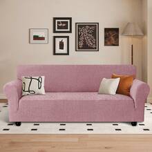 Ystyle 3-Seater Sofa Cover With Armrests, Universal Stretch Sofa Cover, Washable Cat Scratch-Resistant Sofa Cover, Stain-Resistant Stretch Sofa Cover, Non-Slip Sofa Cover - Rusty Rose - View 2