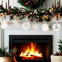 1pc/Set Christmas Decorations, Christmas Shell Scene Decor, Star Door Hanging, Shop Hanging Ornament Home Decor Room Decor