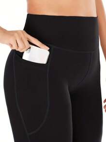 Calças de Yoga com Boca de Sino de Cintura Alta com Bolsos para Mulheres, Calças de Trabalho com Boca de Sino, Calças de Fitness