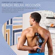 LifePro Percussion Massage Gun FSA HSA Eligible – Deep Tissue Handheld Massager For Athletes, Men & Women – Portable Muscle Recovery Massage Gun With Quiet Motor, Adjustable Heads & Travel Case - Blue - View 2