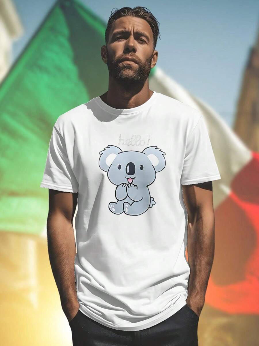 Hello Stampa DTF T Shirt Uomo Moda Casual Maglietta Cotone Confortevole Regalo Originale  Streetwear Sconto Offerta  Esclusiva