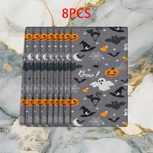2/4 Pcs Set, Dish Towels, Pumpkin Face Print Microfiber Modern Absorbent Cloth, Halloween, Cooking And Baking Tea Towels, Printed Dish Cloths, Cleaning Towels, Hand Towels, Super Soft And Highly Absorbent, Gift For Neighbors, Moms, Friends, Birthday, Halloween, Housewarming, Kitchen Decor, Household Essentials