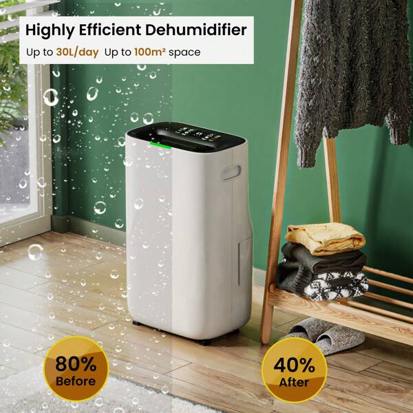 Advwin ADVWIN Air Dehumidifiers 30L/Day, Compact And Portable Dehumidifier For Large Capacity Room Home Bathroom Basements, 6500ML Water Tank, Ultra Quiet