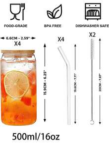Clear Straw Bottle With Straw - Clear - View 11