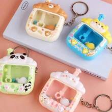 1pc Creative Cartoon Claw Machine Design Cute Mini Keychain Pendant