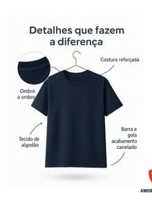 Camiseta Unissex Estampa Lobo Basico 100% Algodão Estilo Confortável Premium Casual - Vermelho - Visão 11