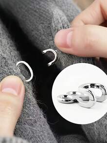 10pcs Of Metal Alloy Invisible Buckles, Hook Eye Buckles, Used For DIY Sewing, Invisible Closure Buckles For Pants, Skirts, Collars, Coats, Sewing Accessories, Sewing Supplies