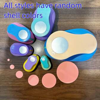 8/16/25/38/50mm Random Color Circle Punch DIY Embossing Punches Scrapbooking Machine Paper Cutting Hole Punch Rounder Cutter,School Supplies,Back To School