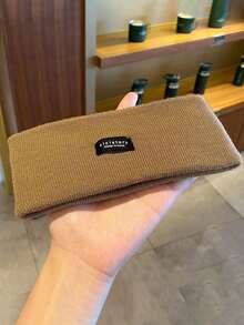 1PC Knitted Elastic Headband, Casual Sports Headscarf Wide Edge Headband