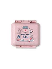 Mini 6-Compartment Pill Box Portable 6-Compartment Small Pill Box Pill Packaging Sealed Storage Box, 6-Day Storage Box For A Week, Letter Pattern Travel Pill Storage Box, 6 Compartment Portable Pill Box, Daily Pill Box For Storing Vitamins, Small Pill Container For Pocket Wallet Medicine Storage Box, Charm Storage Box