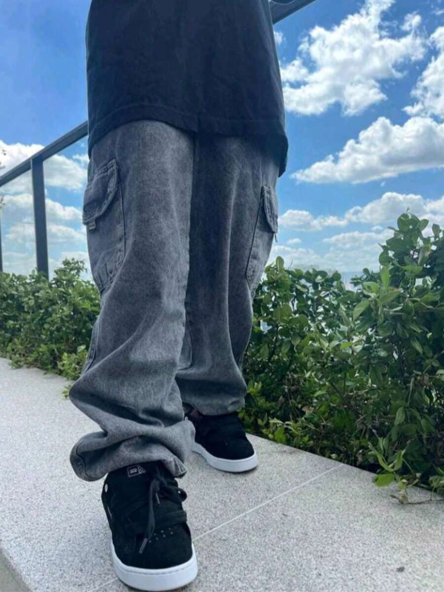 Dazzling Men's Large Plus Size Pants With Style And Comfort - Graphite - View 1