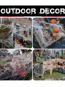 Spider Webs Halloween Decorations With Fake Spiders, Spider Web Decor Props For Halloween Party,Super Stretch Cobwebs For Halloween Indoor And Outdoor Party Supplies,Super Stretchy Cobwebs,Suitable For Halloween, Autumn, Christmas Home Decor Fall Decor Room Decor