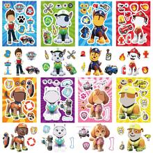 8pcs Paw Patrol Puzzle Stickers, Can Be Assembled Into Funny Expressions Of Ryder And Rubble, Suitable For DIY Games, Party Gifts, Decoration, Notebooks And Phones. - Multicolor - View 6