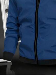 Chaqueta de béisbol casual con cuello alto para deportes al aire libre, cortavientos con cremallera, adecuada para el Día del Padre