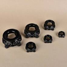 1 Stück runder Kristallkugel-Ständer, klassisch geschnitzter Stil Harz Ausstellungsständer, Glaskugel Ausstellungsständer, Naturstein Halter Dekor Kugelbasis