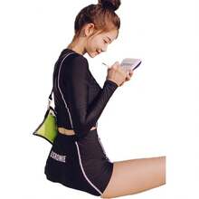 Swim Gear Sets - 6662 Manga corta negra - Ver 7