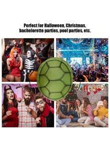 1个/5个万圣节派对道具EVA龟壳，逼真乌龟角色扮演配件 - 彩色 - 查看 4