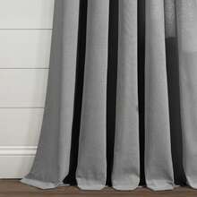 LUSH DECOR Boho Pom Pom Tassel Linen Window Curtain Panel Navy Single 52X84 Halloween-Fall Decor-Room Decor - Dark Gray - 查看 6