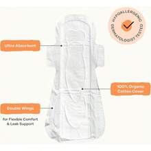 The Honey Pot Company - Sanitary Pads For Women - Non-Herbal Super W/Wings - Organic - Cotton Cover & Ultra-Absorbent Pulp Core - Feminine Care - FSA & HSA Eligible - 16 Ct - Non-Herbal Overnight Heavy Flow - 查看 5