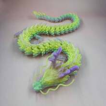 [3D Dragon Toy] Posable Flexible 3D Printed Dragon Toys 90cm/35.4in - 60cm/23.6in Fidget Dragon Figurine For Car Dashboard Bedroom Fish Tank - Multicolor - View 8