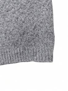 Casual Solid Color Minimalist Single-Breasted Crew Neck Cardigan Sweater, New Autumn Series, Women Autumn Apparel - Grey - View 8