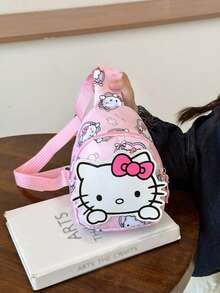 Sanrio 1 pieza Bolso de cintura con diseño de dibujos animados lindos de Sanrio, bolso de pecho portátil de moda, bolso cruzado de hombro versátil