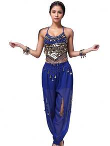 2 Pieces Dance Costume Adult Female Belly Dance Performance Costume National Stage Performance Costume Suit
