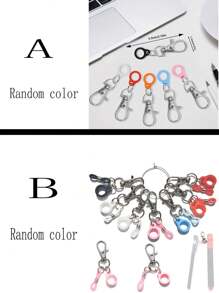 1/3/5/10 件，彩色笔筒夹，硅胶手柄，金属龙虾扣附件，用于护士徽章卷轴和挂绳，返校