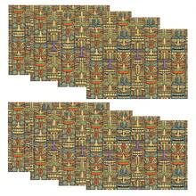 1/4/6 piezas Manteles individuales lavables de lino con estampados, salvamanteles protectores para mesa de interior y exterior, adecuados para vacaciones, fiestas, cocina