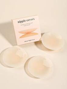 2pcs/4pcs Women's Solid Milk Patch, Soft And Skin-Resistant, Waterproof And Sweatproof, Portable Gift Box, Suitable For Women's Underwear Accessories For Sundress Dresses And Wedding Dresses