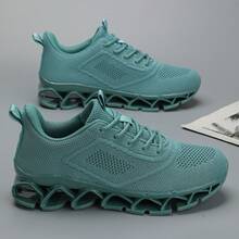 Womens Running Shoes Blade Tennis Walking Casual Fashion Sneakers Breathable Non Slip Gym Sports Work Athletic Trainers White - 孔雀綠 - 查看 2